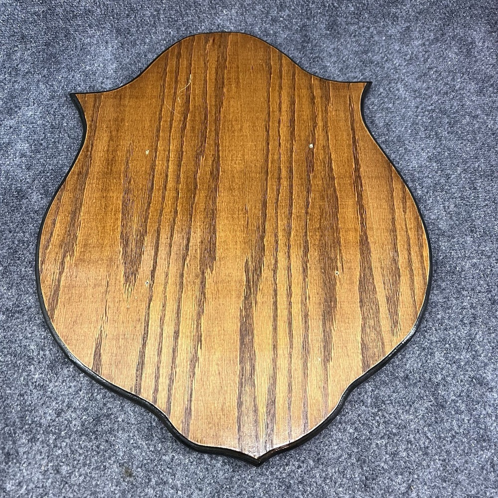 Large Wood Wooden Wall Plaque Panel Shield Taxidermy Deer Antler Mount Display